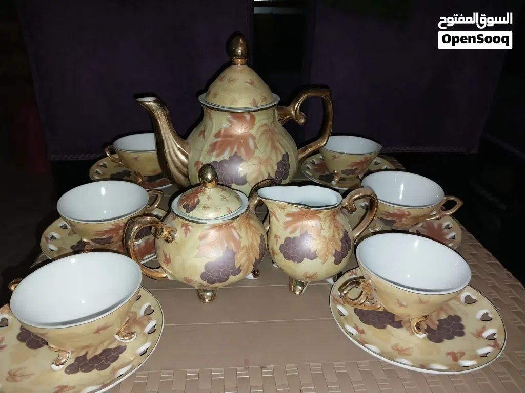 طقم كاكاو بورسلين 17 قطعه مستورد جديد بدون كرتونه