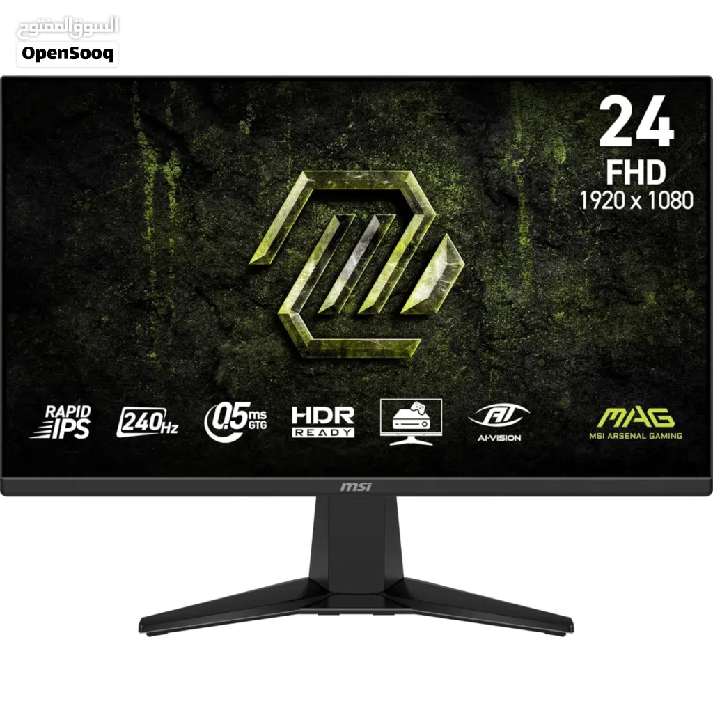 شاشه جيمنج 24 انش تردد 240 هرتز MSI 24 INCH 1080P FULL HD 240HZ 0.5MS RAPID IPS PANEL GAMING MONITOR