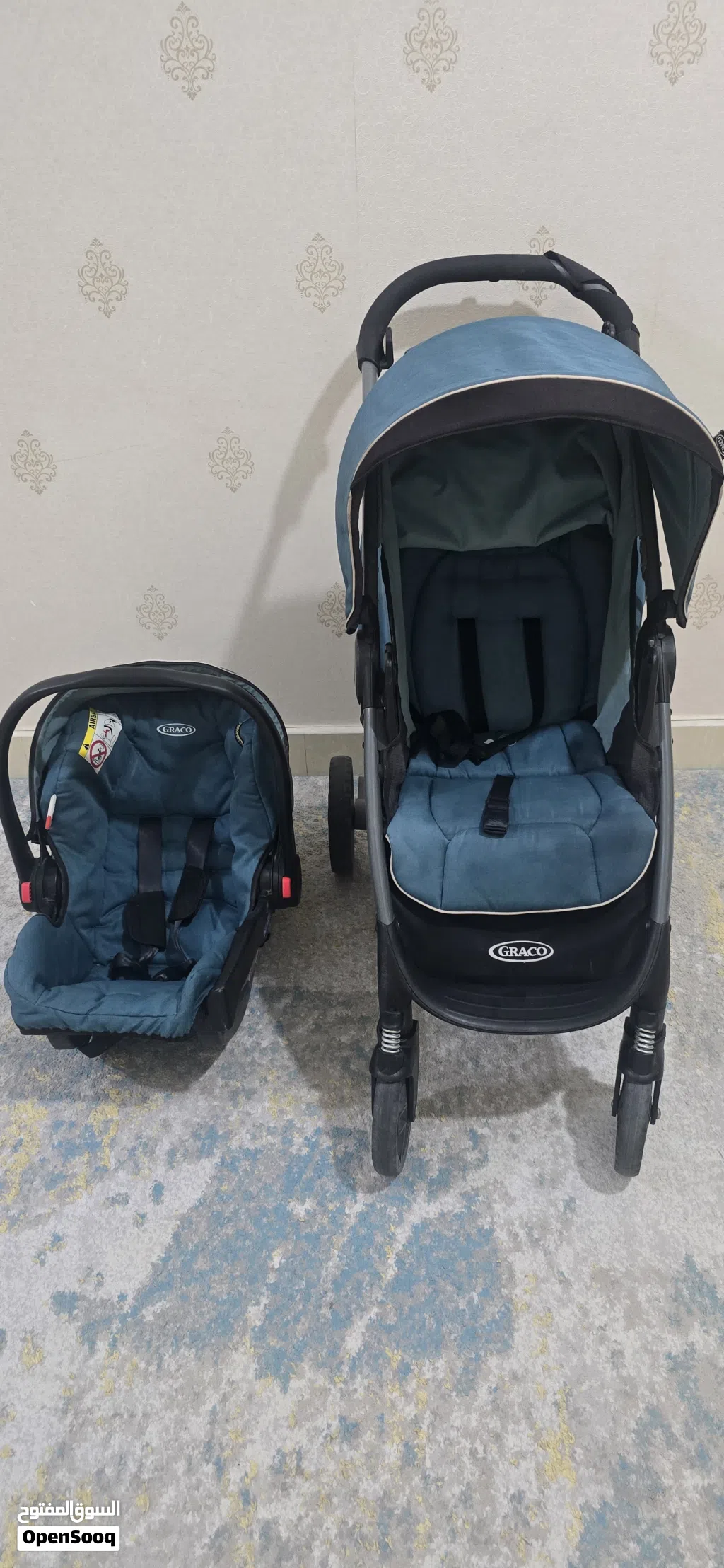 عربة أطفال مع كارسيت للعربة والسياره graco براند سعر الشراء 1700 للبيع لأعلى سعر