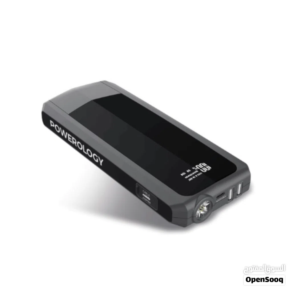 Powerology 16000mAh Power Bank with Emergency 12V Jump Starter مع مشغل تشغيل الطوارئ 12 فولت