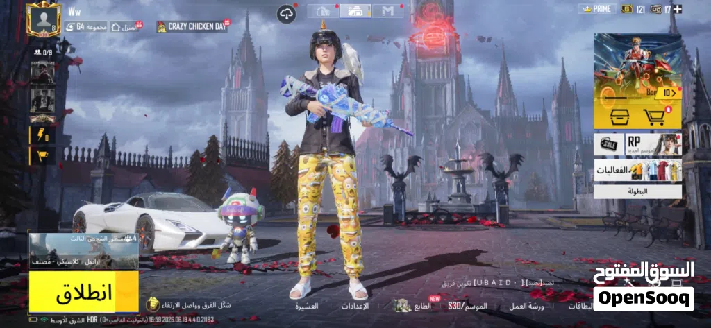 حساب ببجي نوادر لتبادل