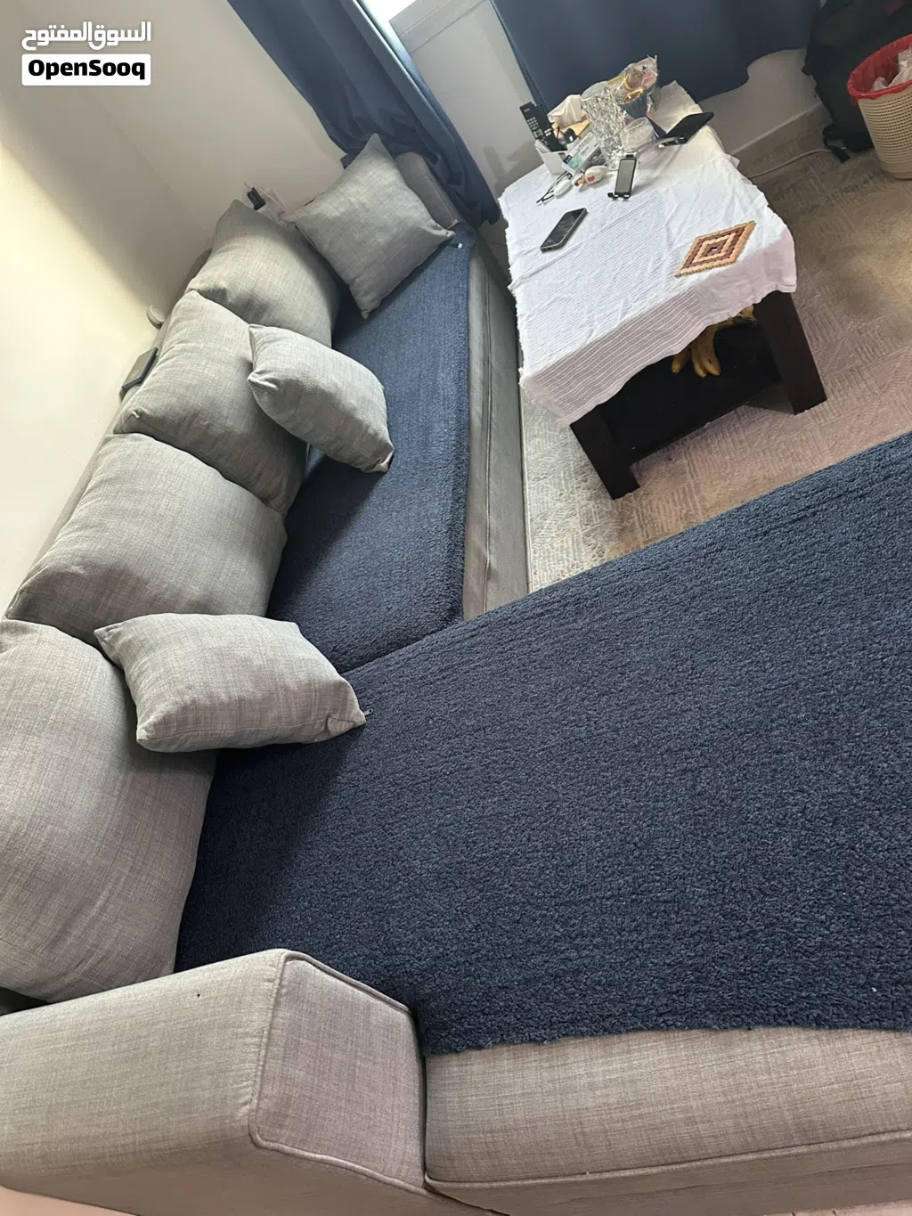 ركنة حرف L وترابيزة وكرسي اطفال هزاز