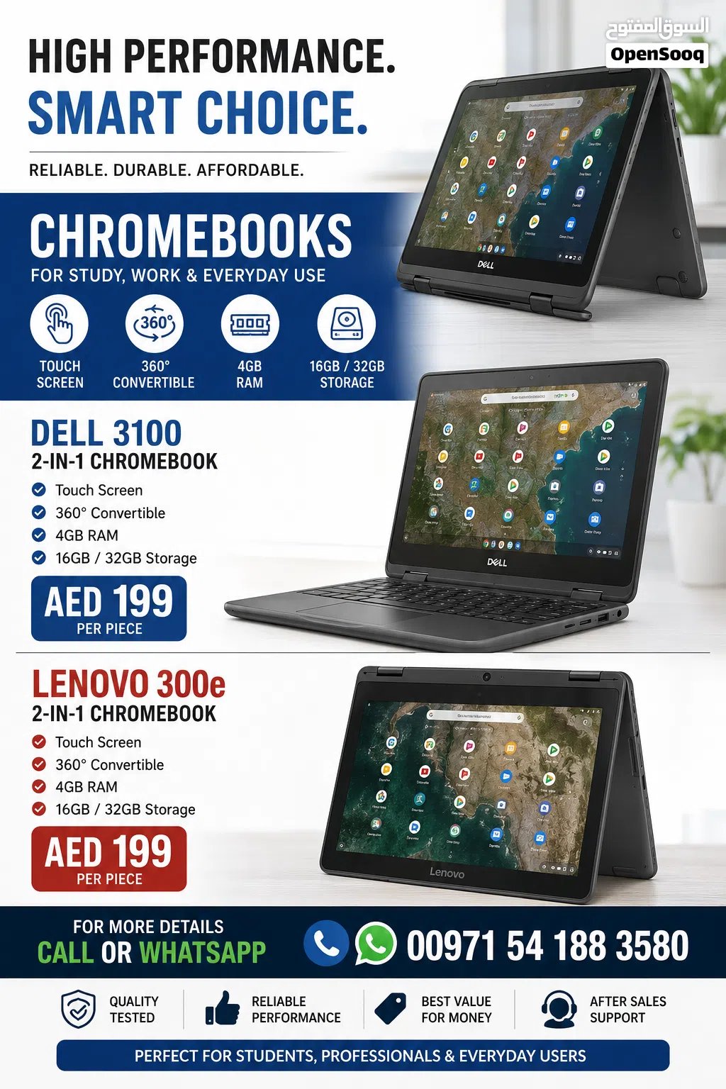 Dell & Lenovo Touchscreen • 360° Convertible • Chromebook
