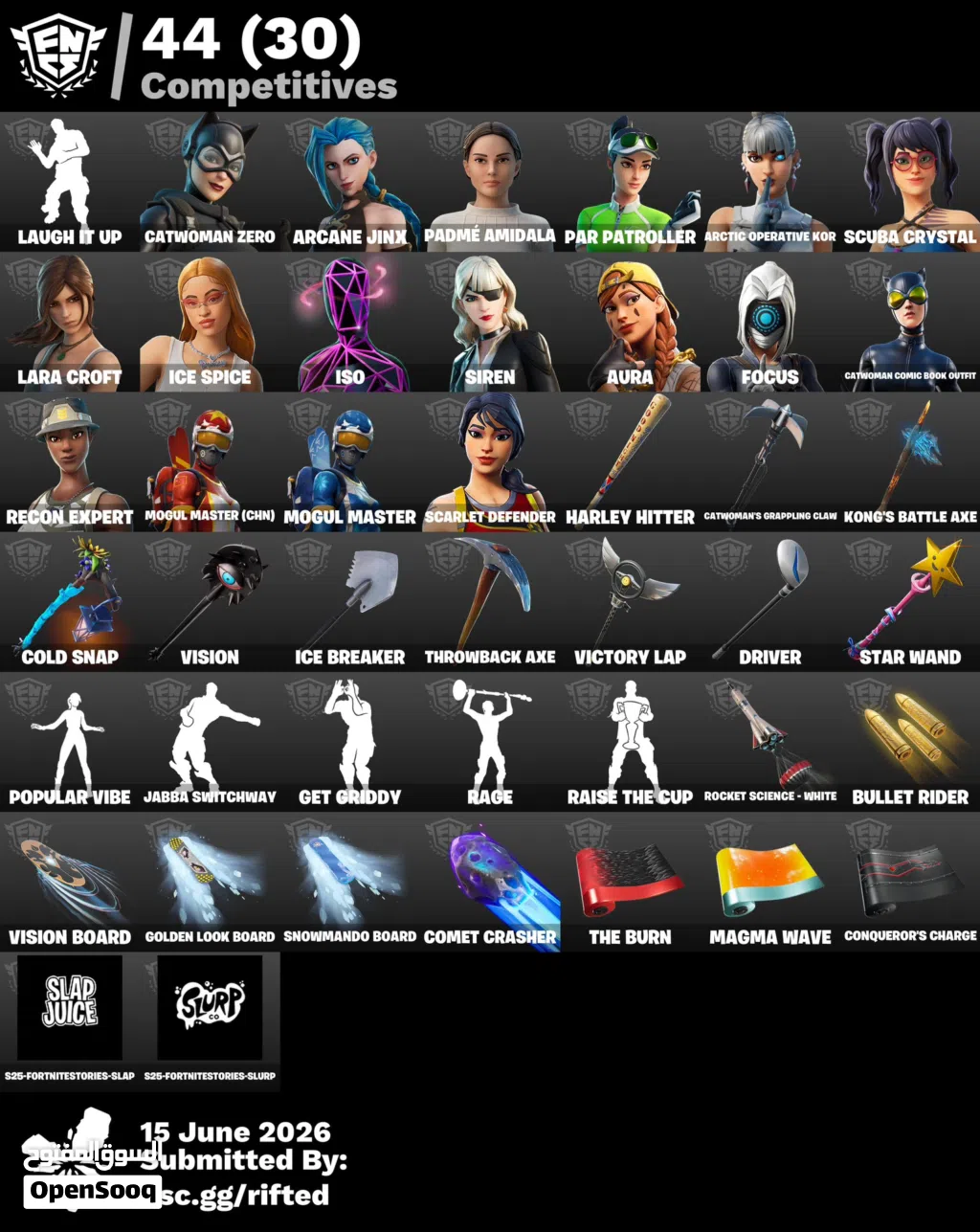 بيع حساب فورت نايت