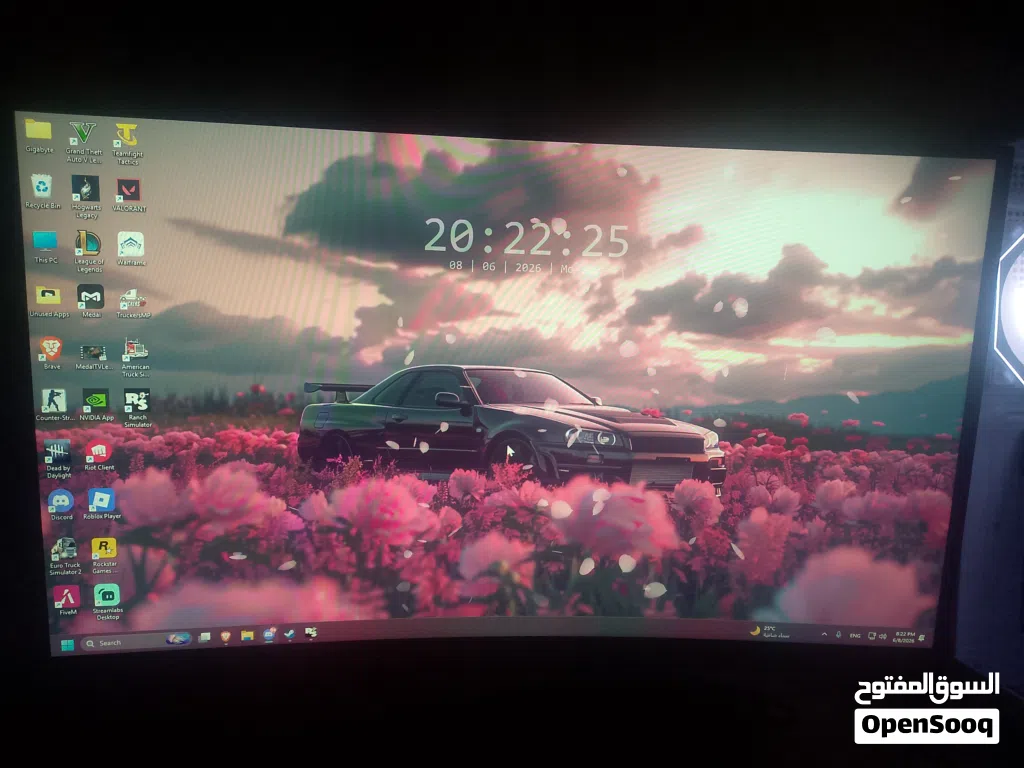 شاشة جيمنج 24 انش للبيع ماركة MSI 244C Curve