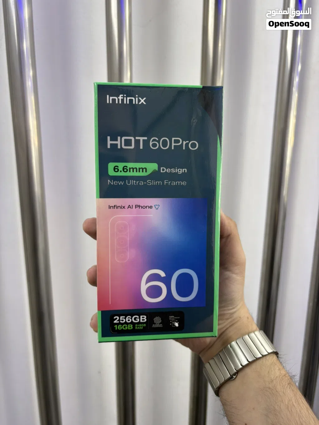 Infinix HOT 60 Pro 256GB RAM 8GB AMOLED 144Hz 1.5K 45W NFC كفالة رسمية