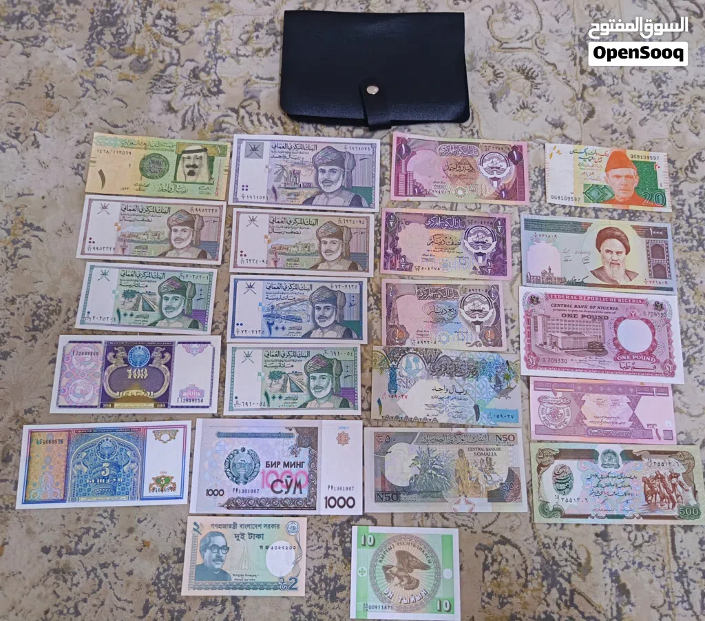 22 عملة خليجية و عربية و اجنبية للبيع بسعر مغري جدا اقرأ الوصف مهم جدا اذا تريد تقتني عملات ورقية...