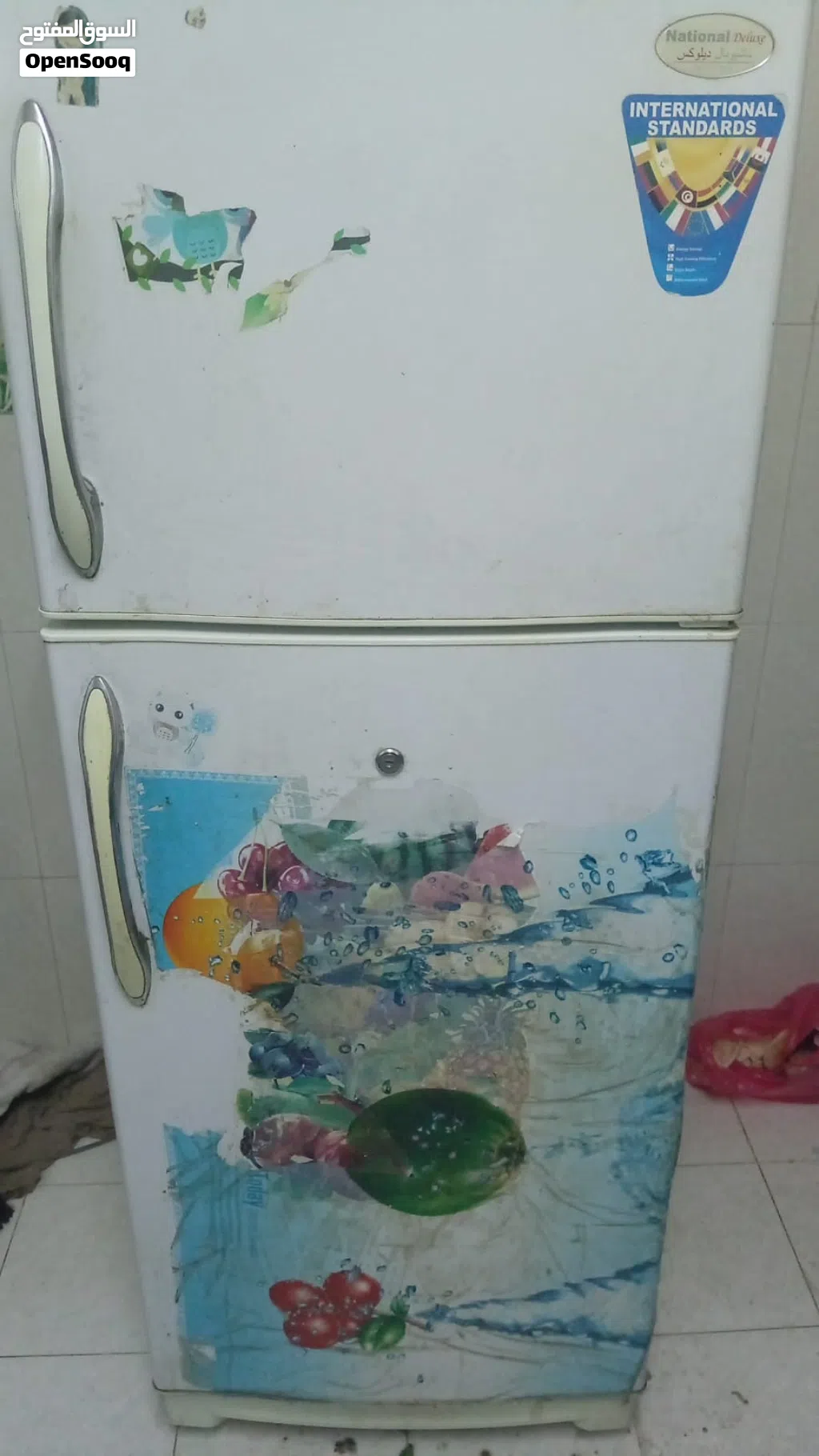 ثلاجة ناشونال مستعمل شغاله مشاء الله عليها