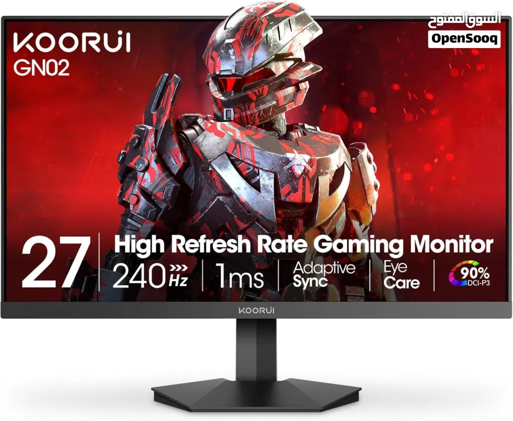 شاشة جيمنج بمواصفات خرافية KOORUI GN02 27 INCH GAMING MONITOR 240HZ, 1MS, FHD 1920X1080