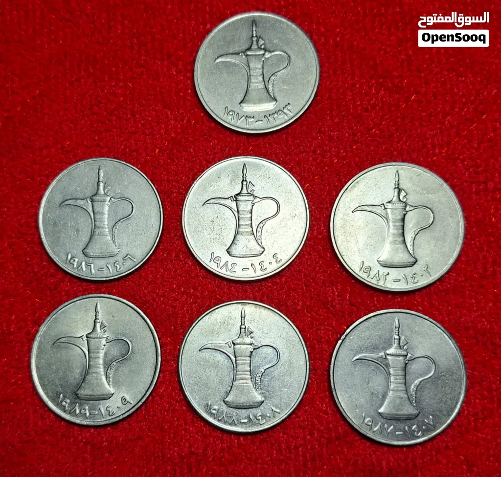 كل تواريخ دراهم الإمارات الحجم كببر