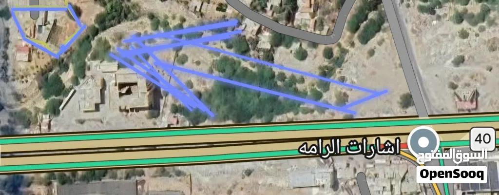 ارض 2 دونم تحتوي على شاليه و مزرعه في منطقة غور الراما تبعد دقيقه واحده عن إشارات الرامه