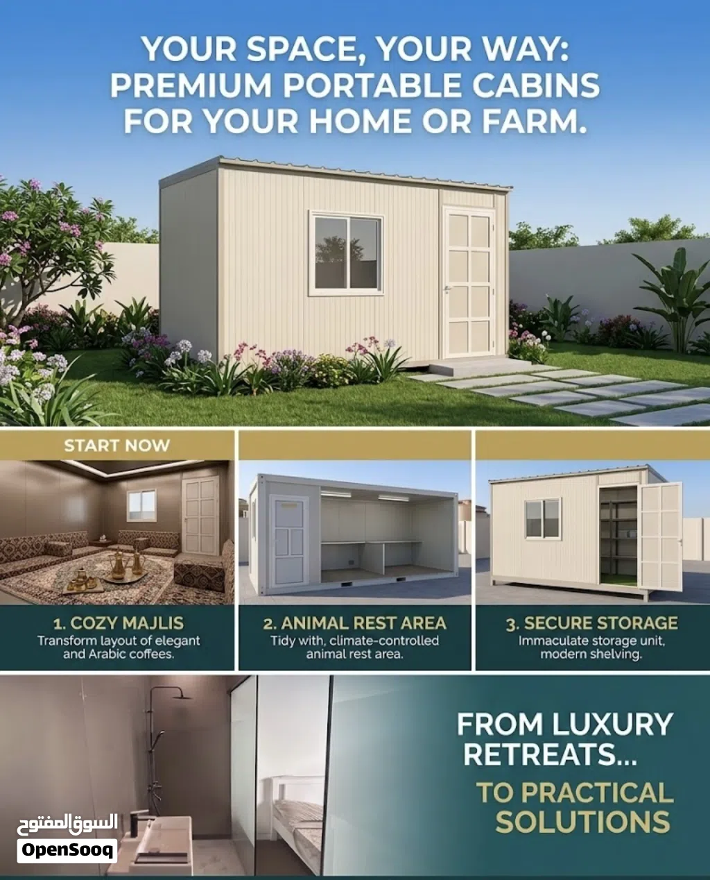 Cabins , Used , Lexury , portable , shipping containers