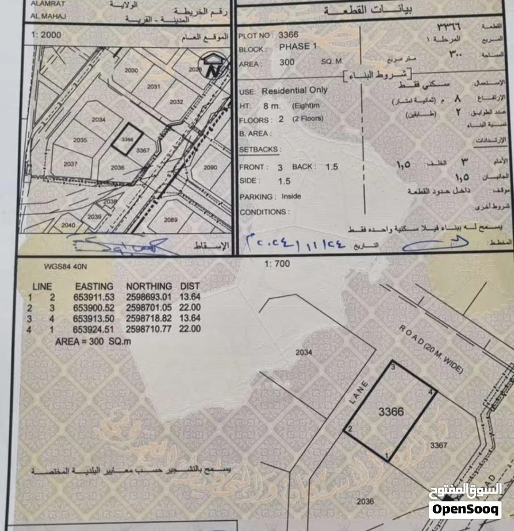 ارض سكنيه بالمحج