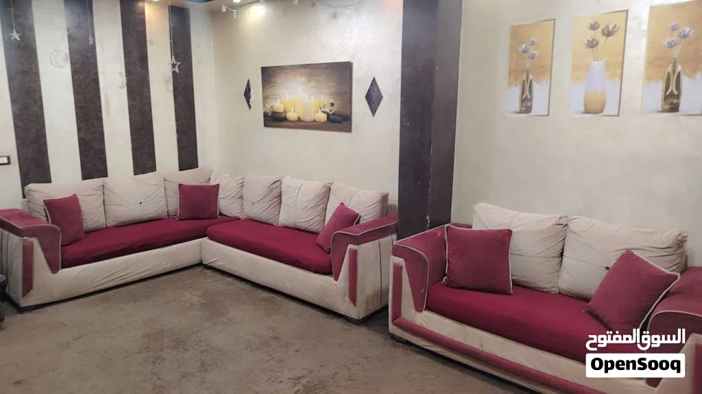 طقم كنب كورنر مميز خشب ممتاز للبيع