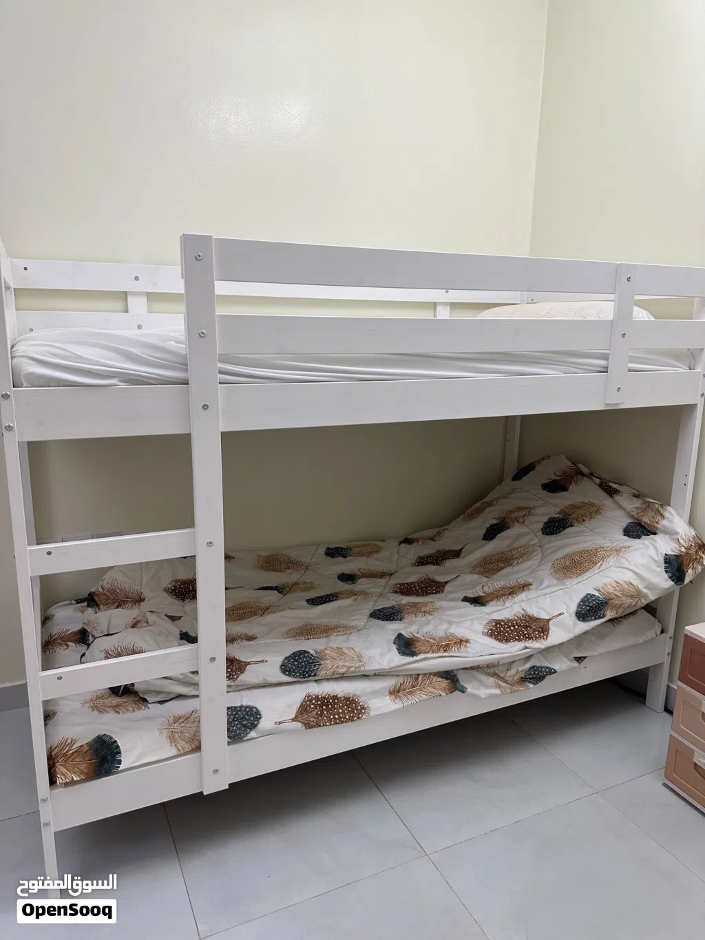 لبيع سرير طابقين من ايكيا IKEA Bunk Bed with 2 Mattresses