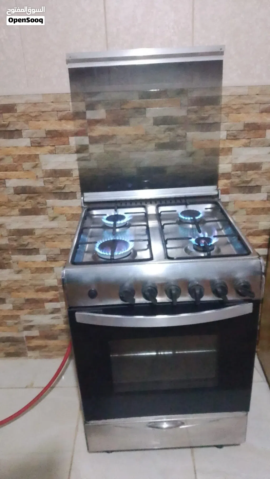 مكنسه فرن غاز مستعمل اربع عيون ايطالي شغال 100%