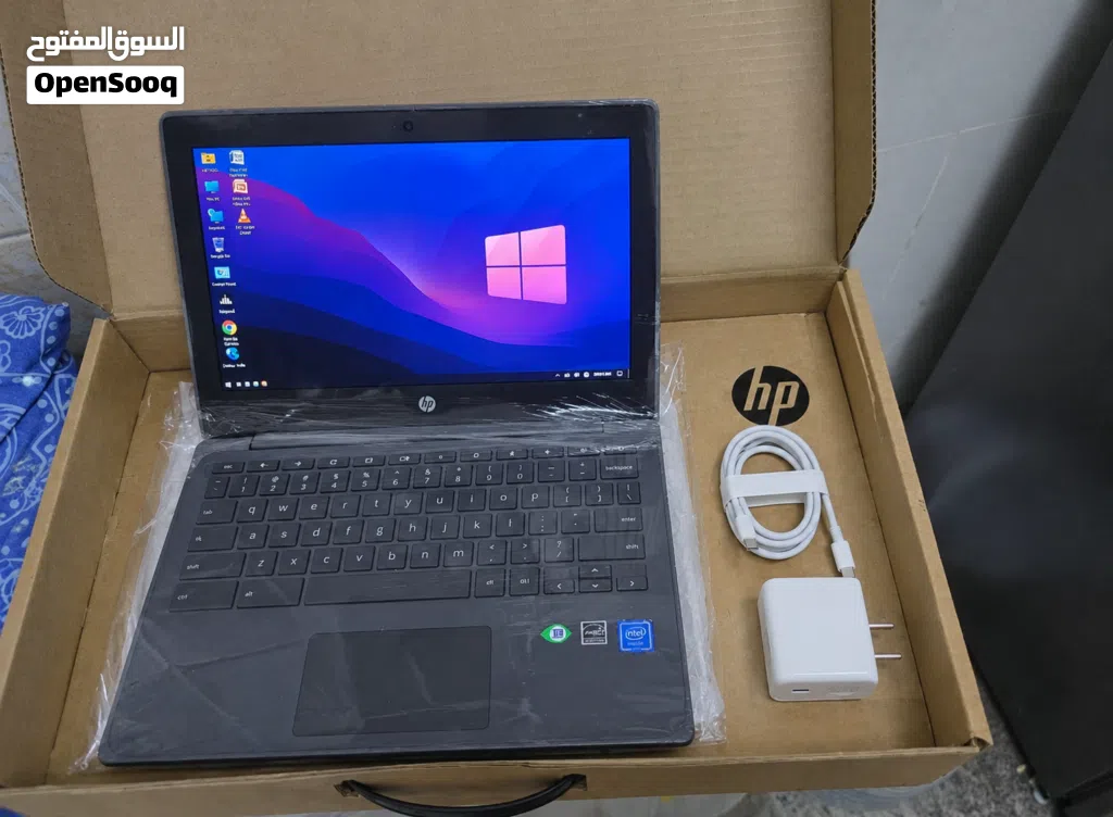 HP Chromebook Touch Screen Laptop Windows 10 With Box and Charger Like Brand New لابتوب HP