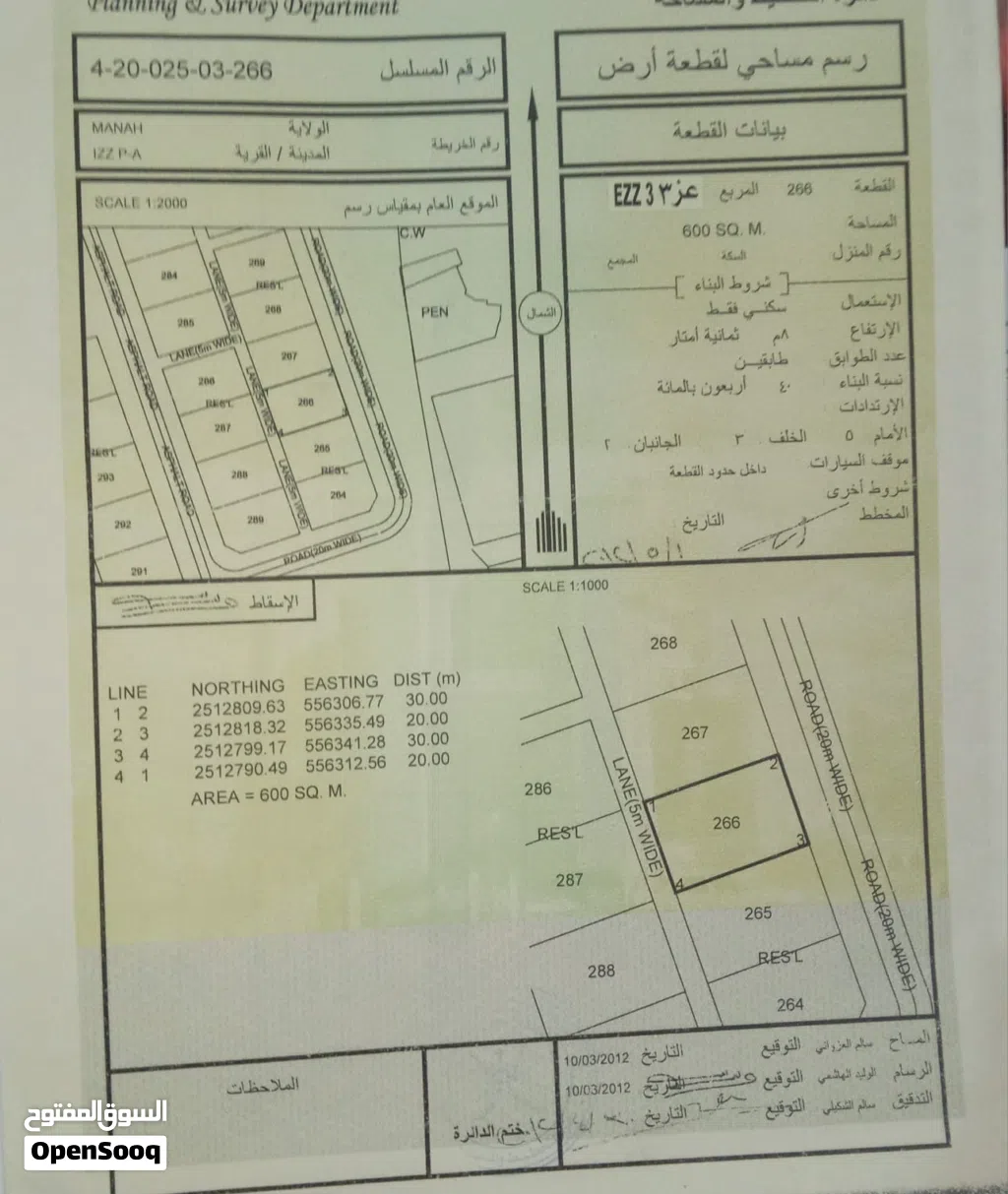 البيع ارض في عز موقع جميل