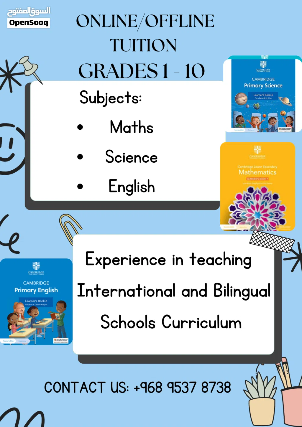 Tuition for Grades 1 - 9