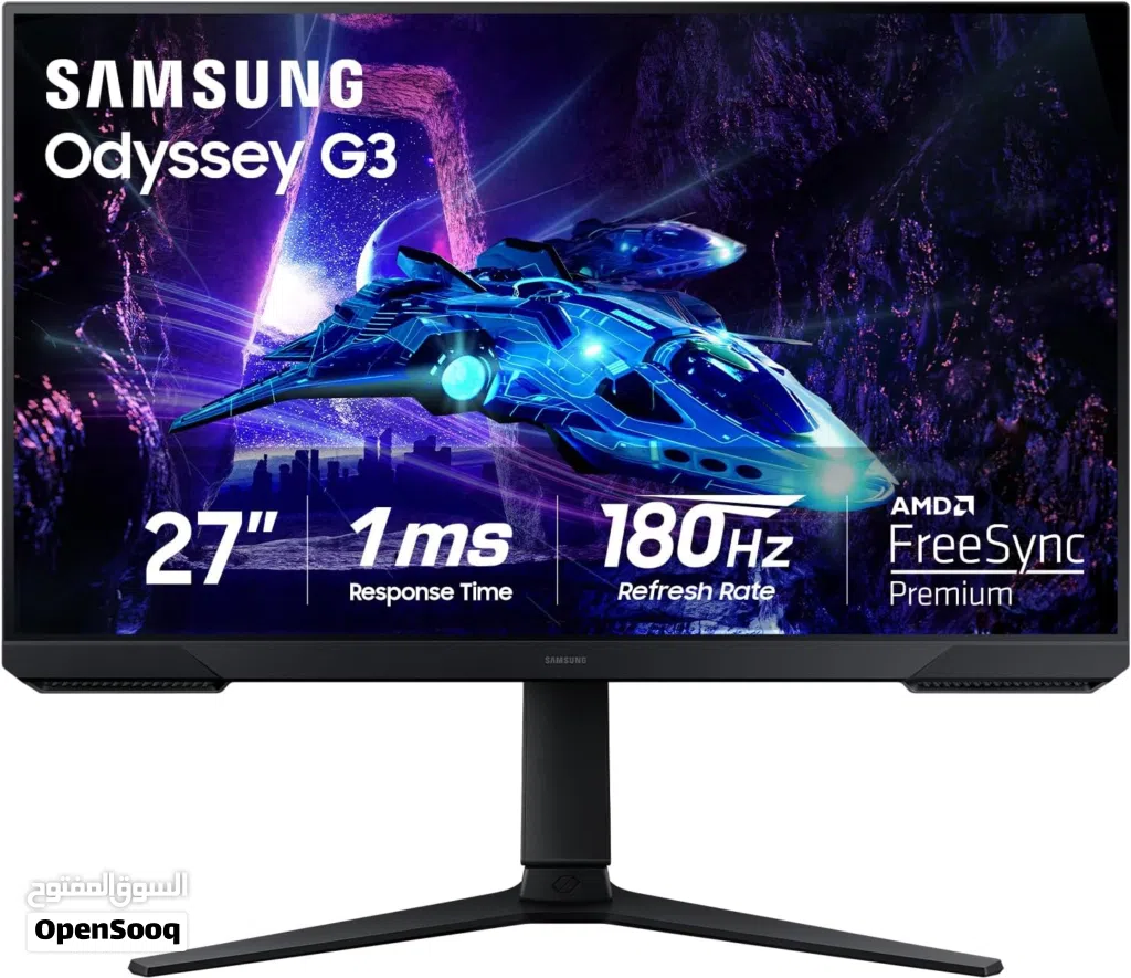 شاشة قيمنج بمواصفات خرافية Samsung Odyssey G3 (DG302) 27" FHD 180Hz VA 1ms