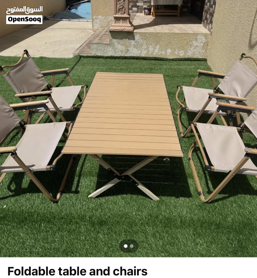 Foldable table and chairs