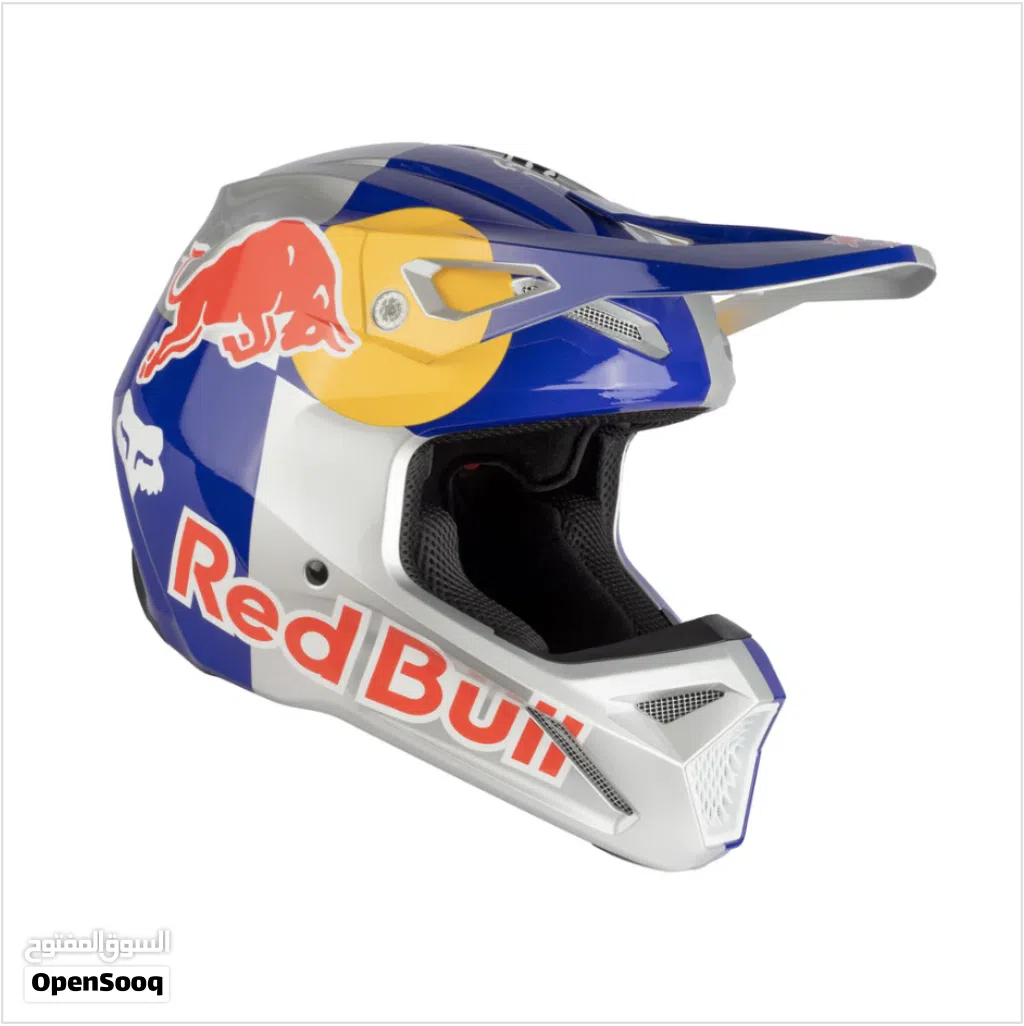 Premium Red Bull Solid V1 Full Face Racing Aerodynamic Motocross Helmet - 836605