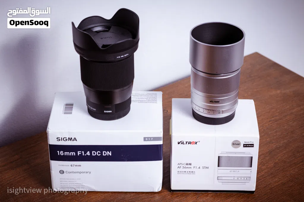 Canon EOS M Mount lens Viltrox 56mm f1.4 90 omr / Sigma 16mm f1.4 DC DN 140 omr M50 M6 M5 M200 M100