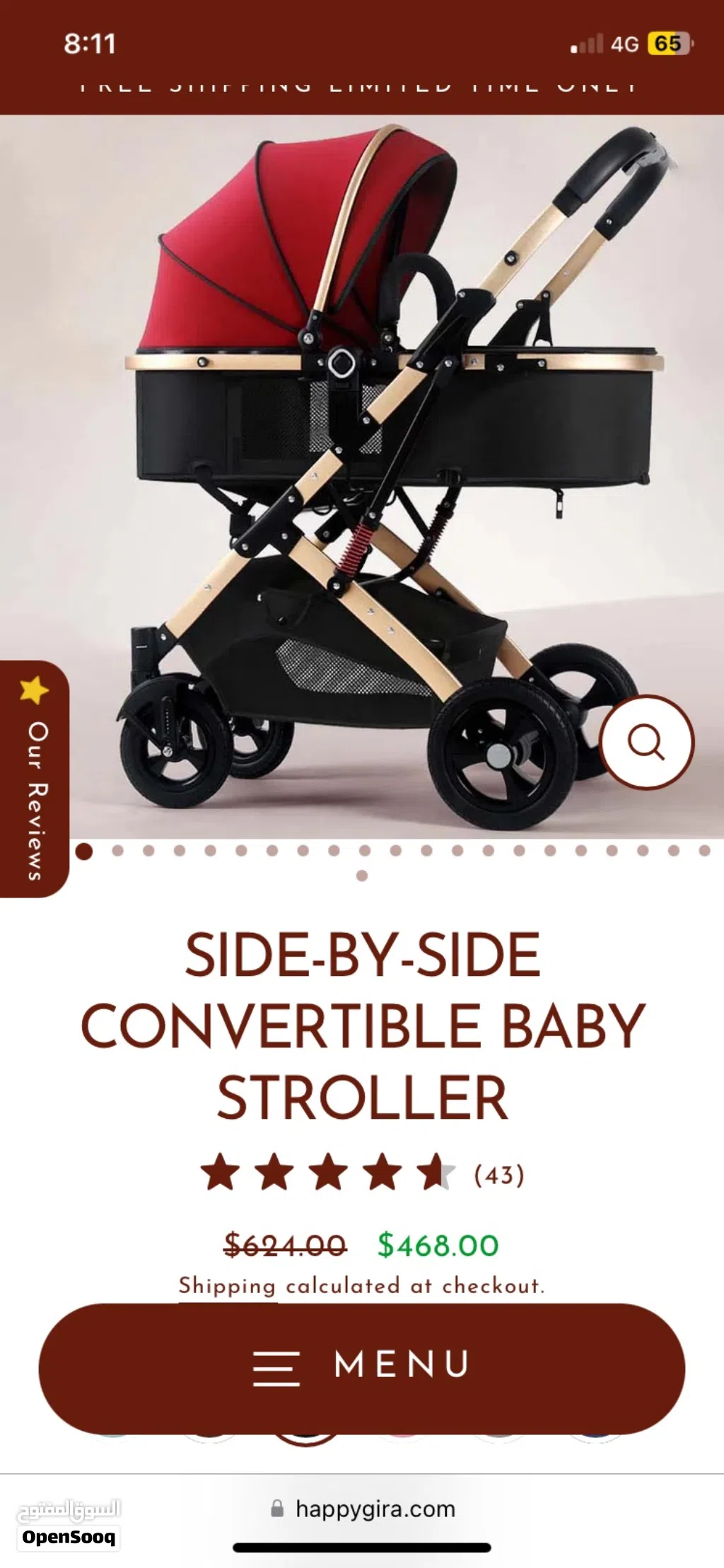 Cheerway SIDE-BY-SIDE CONVERTIBLE BABY STROLLER
