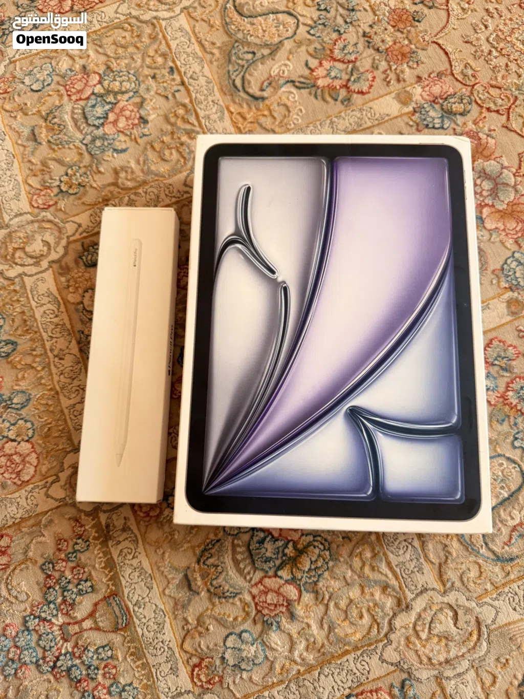آيباد أبل أير 6 معالج m2 11 انش مع قلم بنسل برو و كفر للايباد
