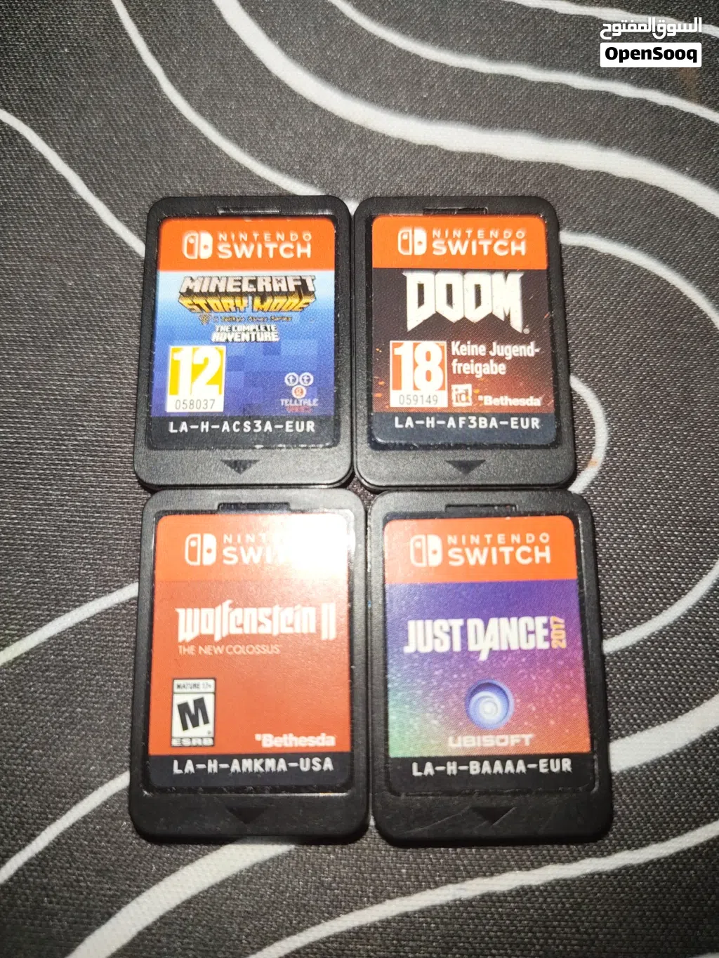 العاب نينتندو سويتش، مستخدمة خفيف وبحالة ممتازة، شغال Nintendo switch games, lightly used