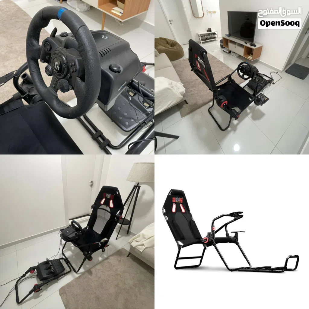 للبيع سيت أب محاكاة قيادة متكامل (Logitech G923 + كرسي Next Level Racing) بحالة ممتازة!