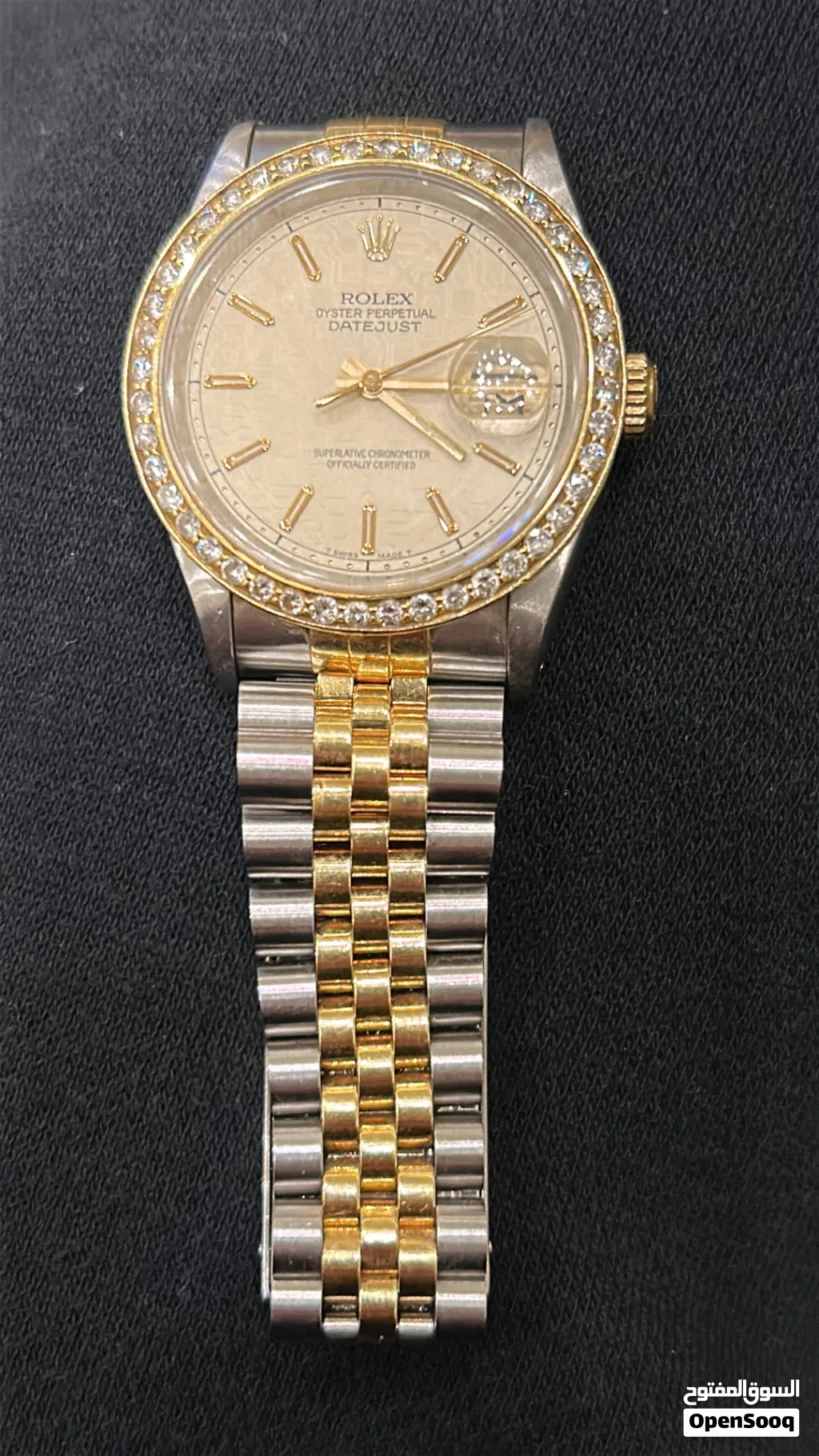 رولكس ديت جست Rolex Datejust ثنائي اللون – وجه شامبين وإطار مرصع