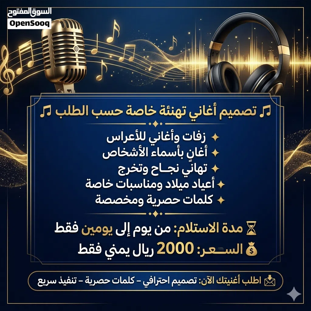 تصميم أغاني حسب الطلب