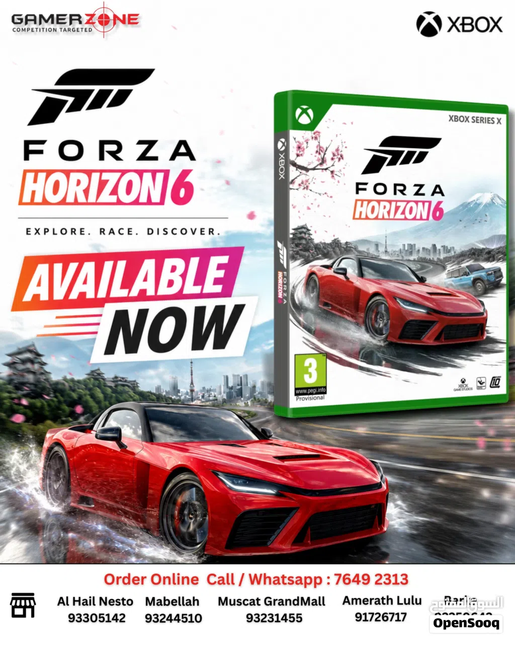 Xbox series Game horizon forza6 Cd in Stock