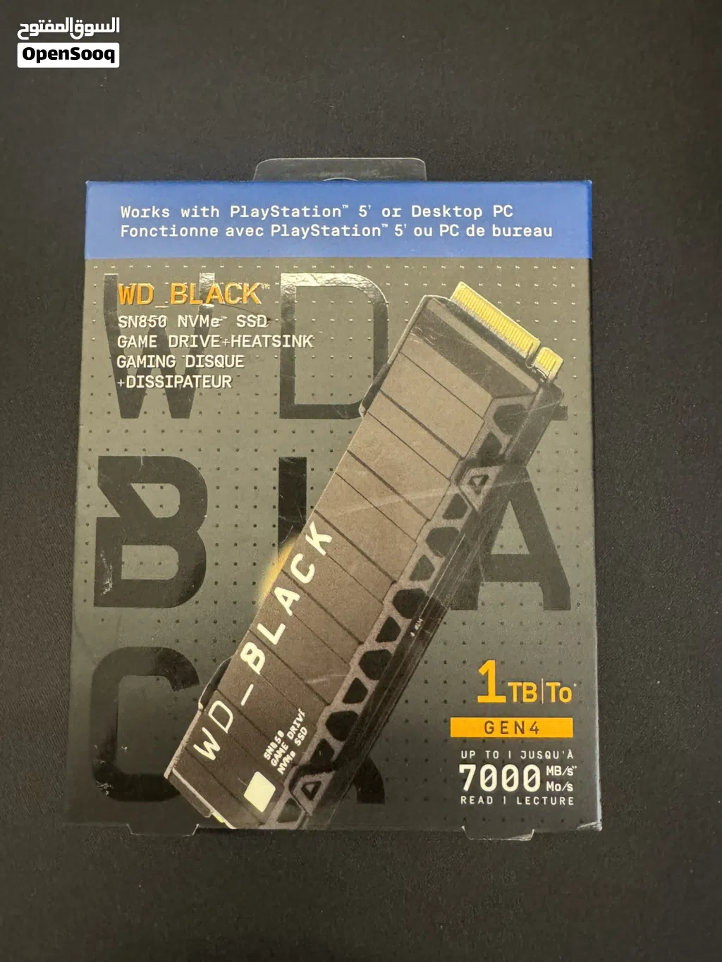 للبيع: WD_BLACK SN850 NVMe SSD 1TB مع Heatsink
