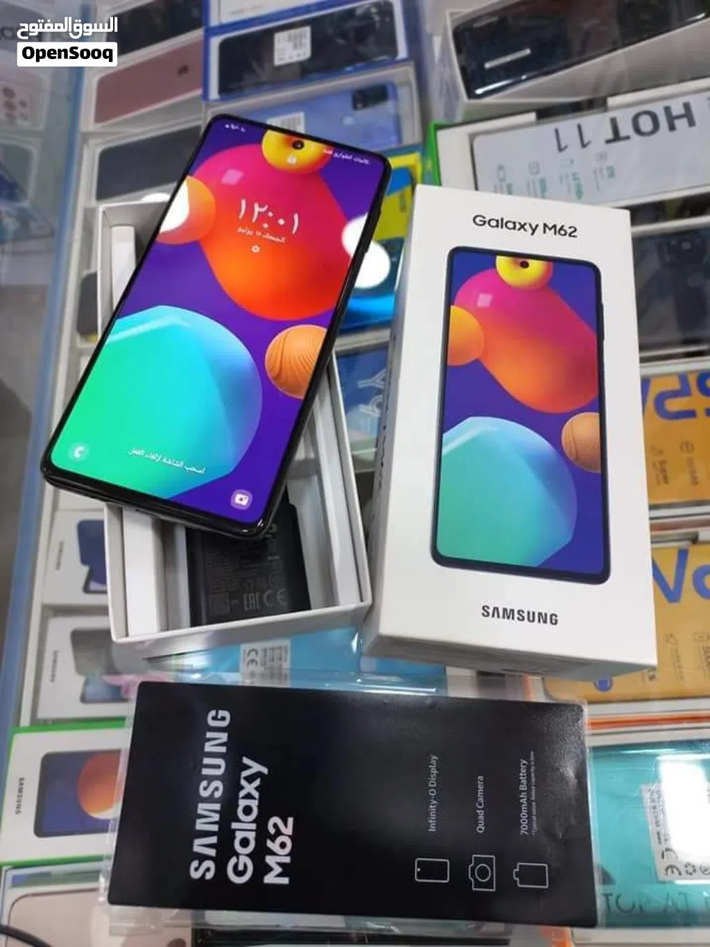 مستعمل Samsung M62 رام 8 واضافه جيجا 128 بطارية 7000 مع كرتونه واغراضة متوفر توصيل