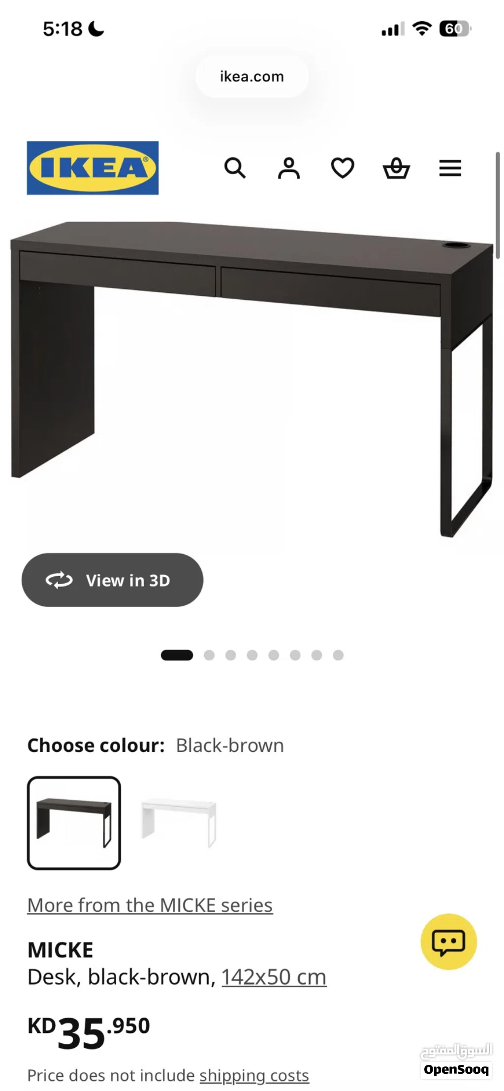 IKEA micke desk black