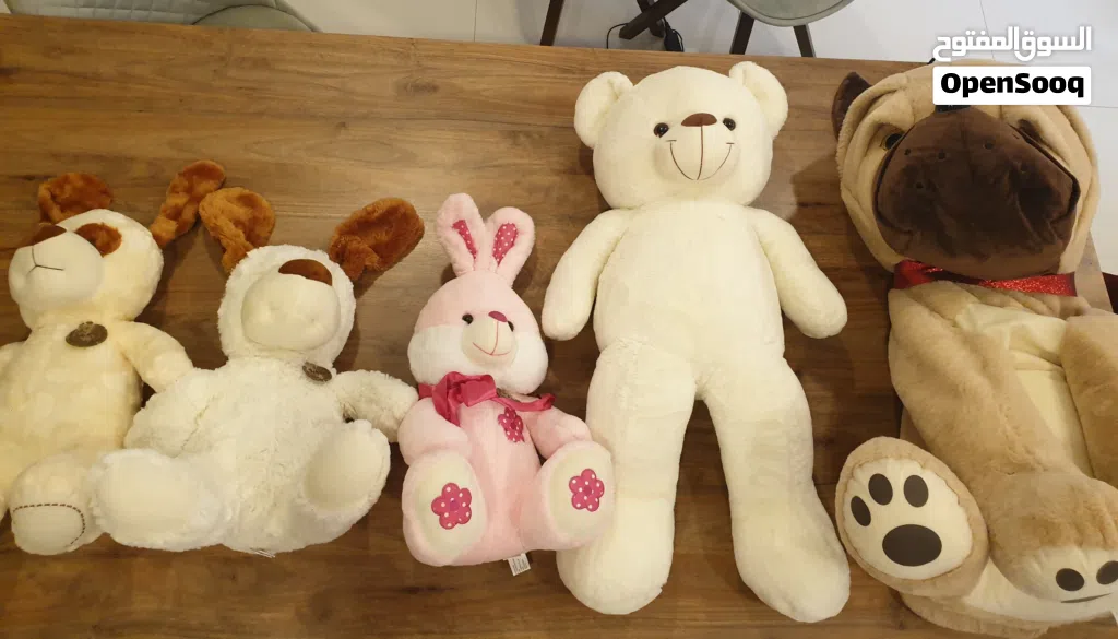 plush toys, bear, dogs, rabbt and more دبادیب....Cute Girls' Dolls - Like New & Excellent Condition