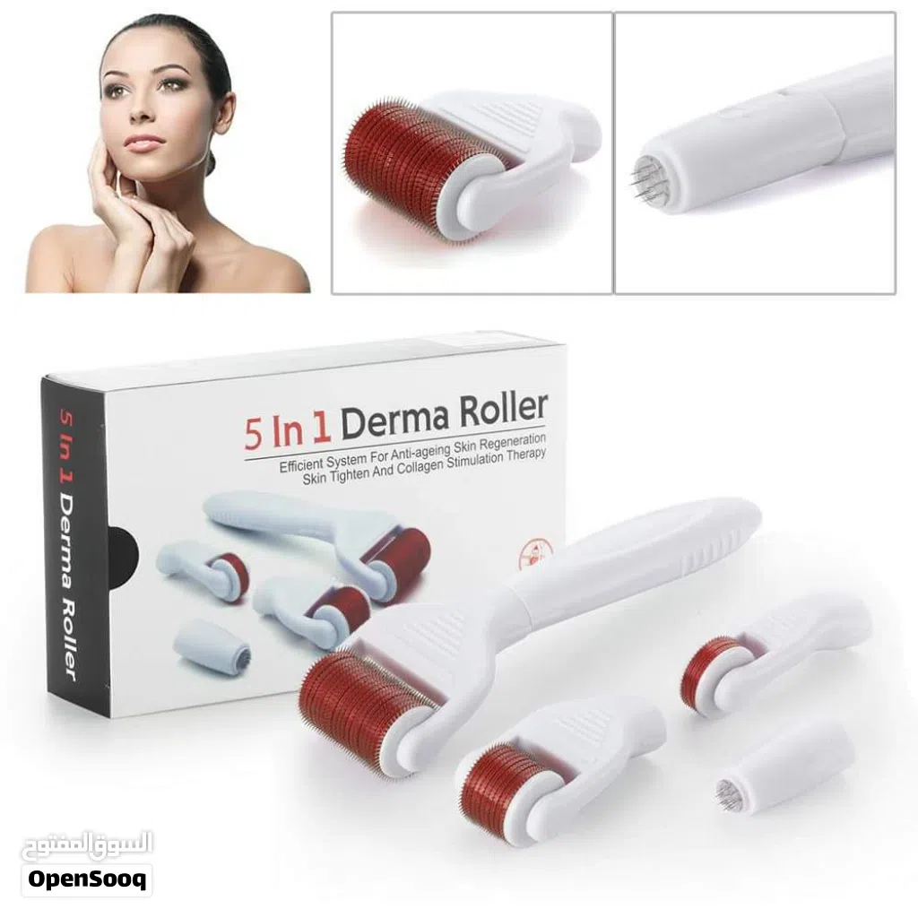 الديرما رولر بكج 4 في 1 ثلاثة مقاسات للبشره و الشعر و الجسم ديرما رولر derma roller ابر تيتانيوم