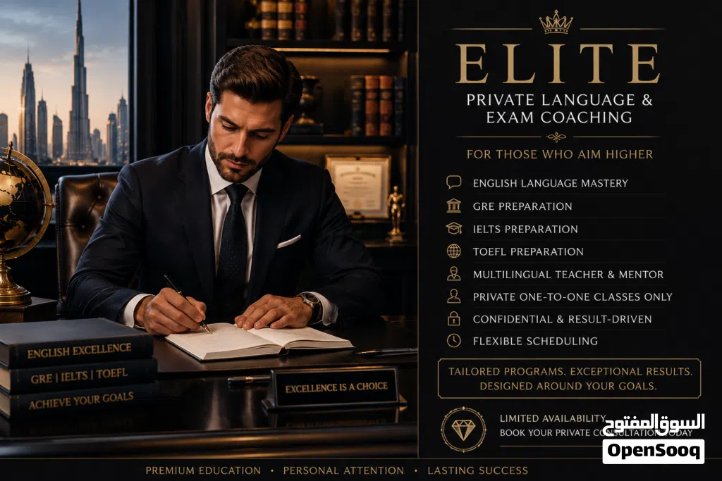 Elite Private English, GRE, IELTS & TOEFL Coaching for High Achievers