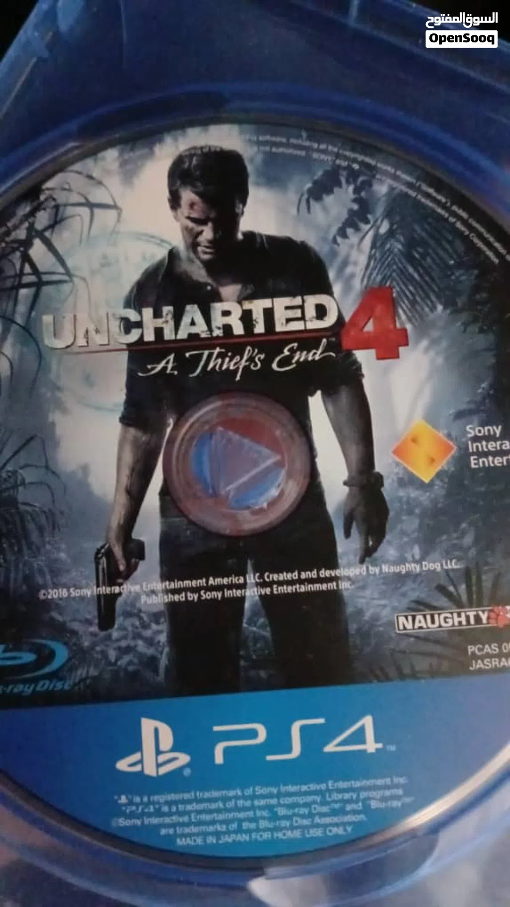 لعبة Uncharted 4 PS4 بحالة ممتازة