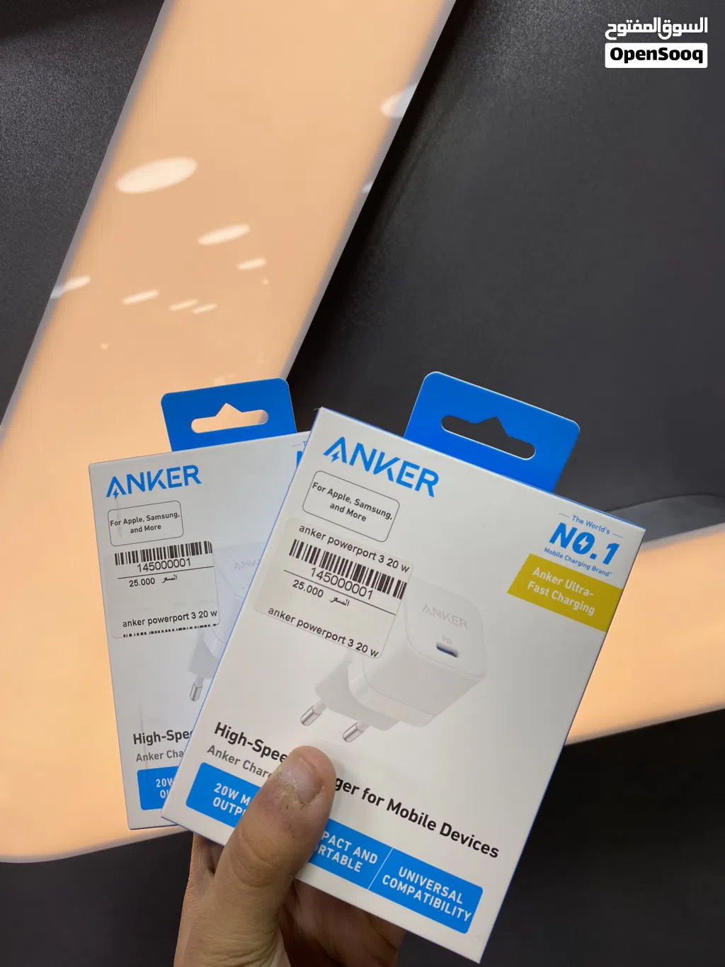 عظمة انكر bd 20W مكفوله 18 شهور ومعتمد من شركة ابل Anker 312 charger