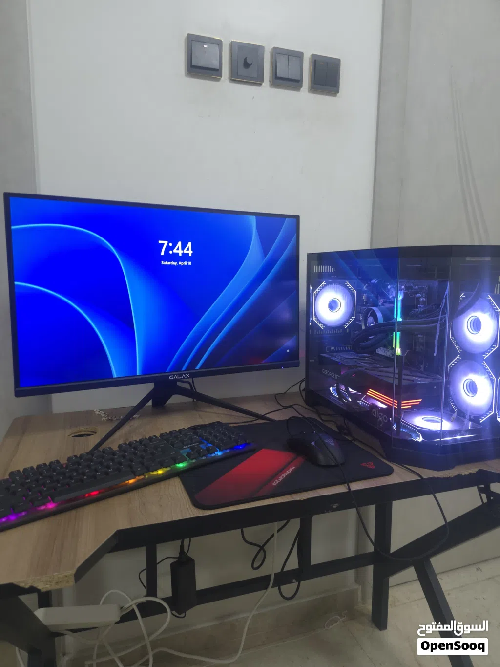 بيسي جيمنج 5070ti كيس زجاجي