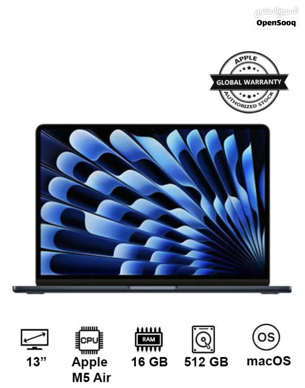 New MacBook Air m5 16 gb 512gb Dark black