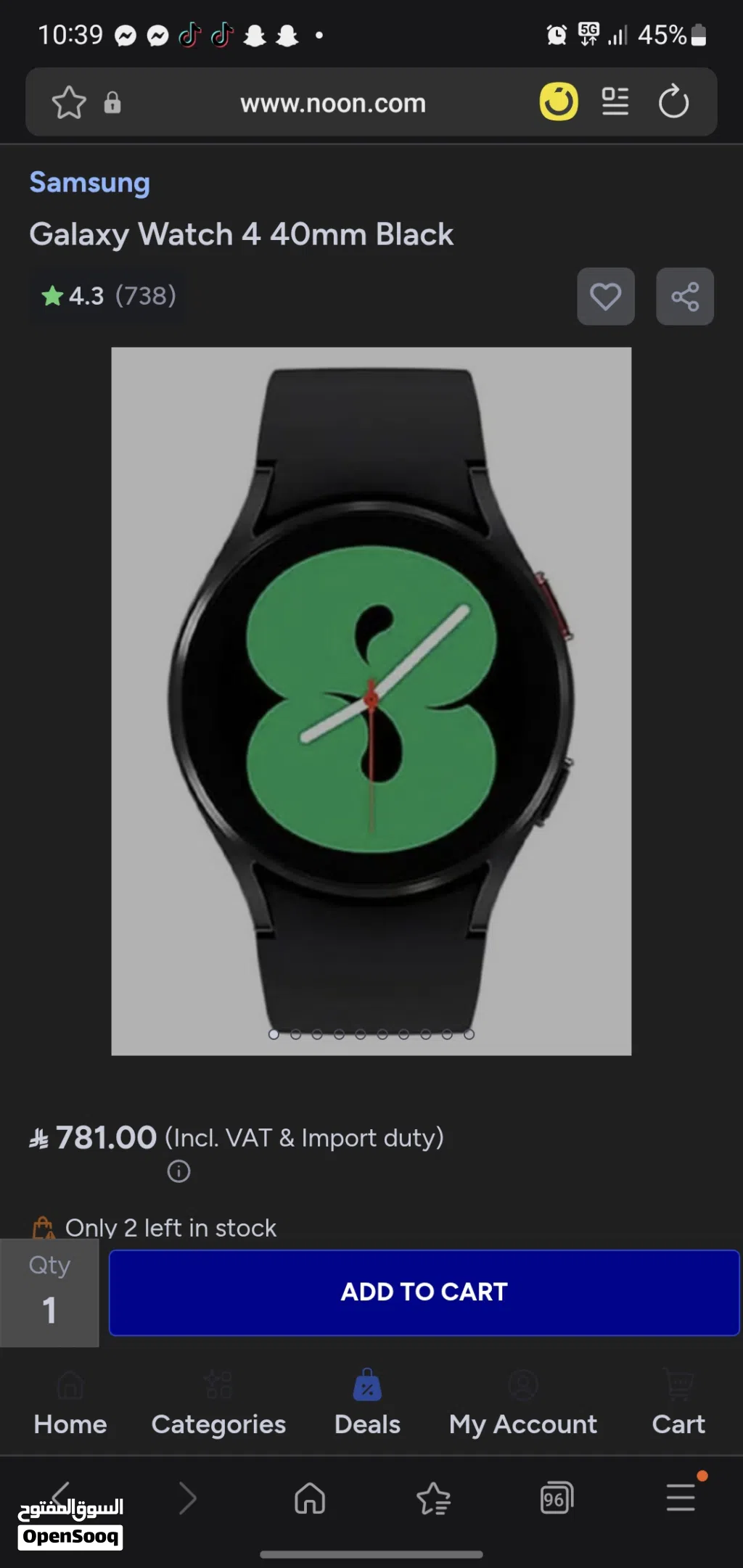 ساعة سامسونج Samsung watch 4 40m بحالة الجديدة ولا غلطة ما شاء الله تبارك الله تستاهل اللي ياخدها