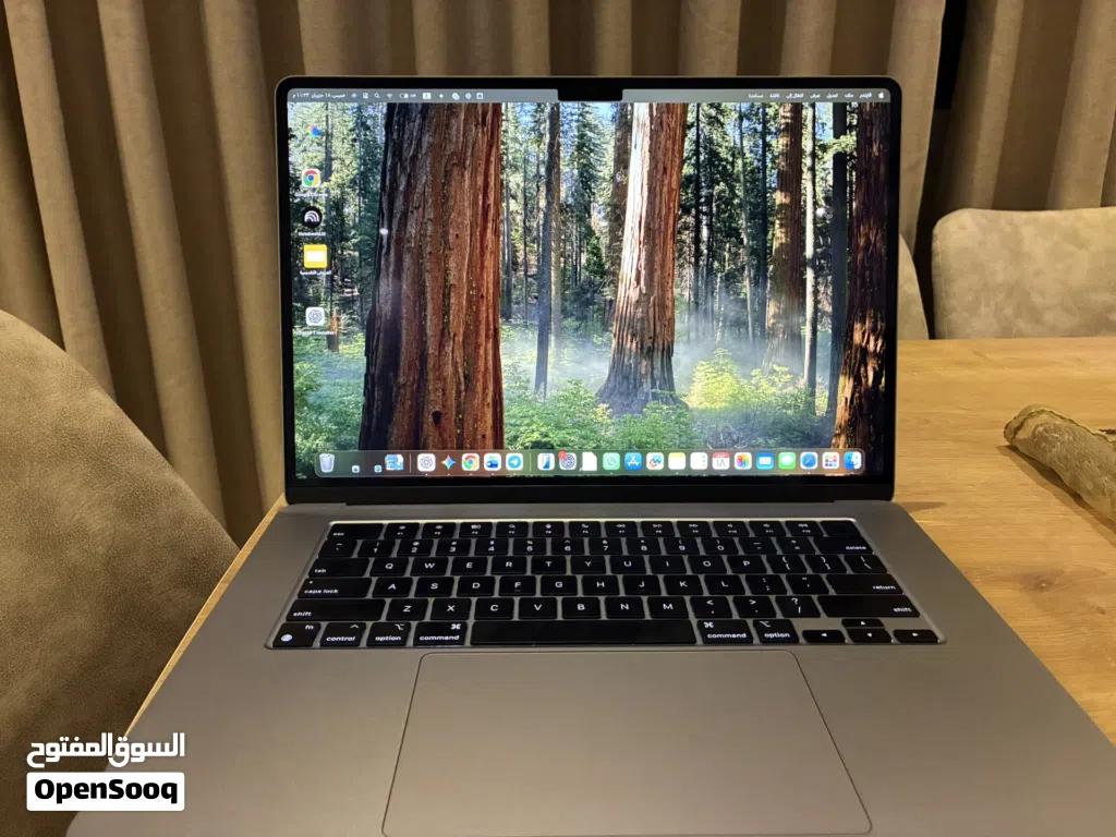 ماكبوك اير 15 M2 (مساحة 512GB) - بطارية 100% وضمان آبل لـ 2027 MacBook Air excellent condition