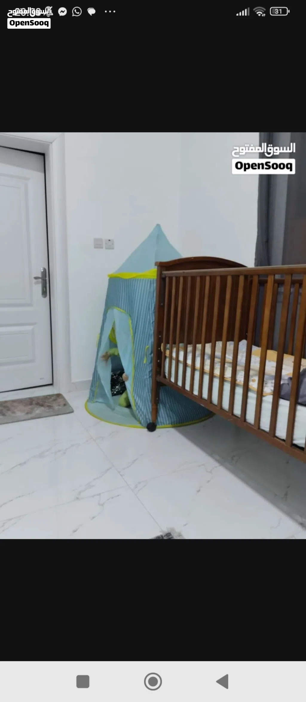 سرير مع مرتبة بحالة ممتازة