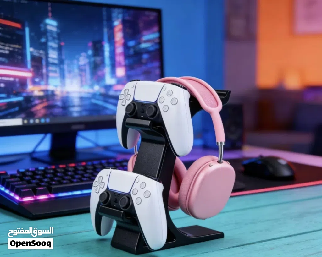ستاند اجهزة وكنترول للألعاب وأيضا ستاند للسماعات للبيع (Controller stand 3 in 1 )