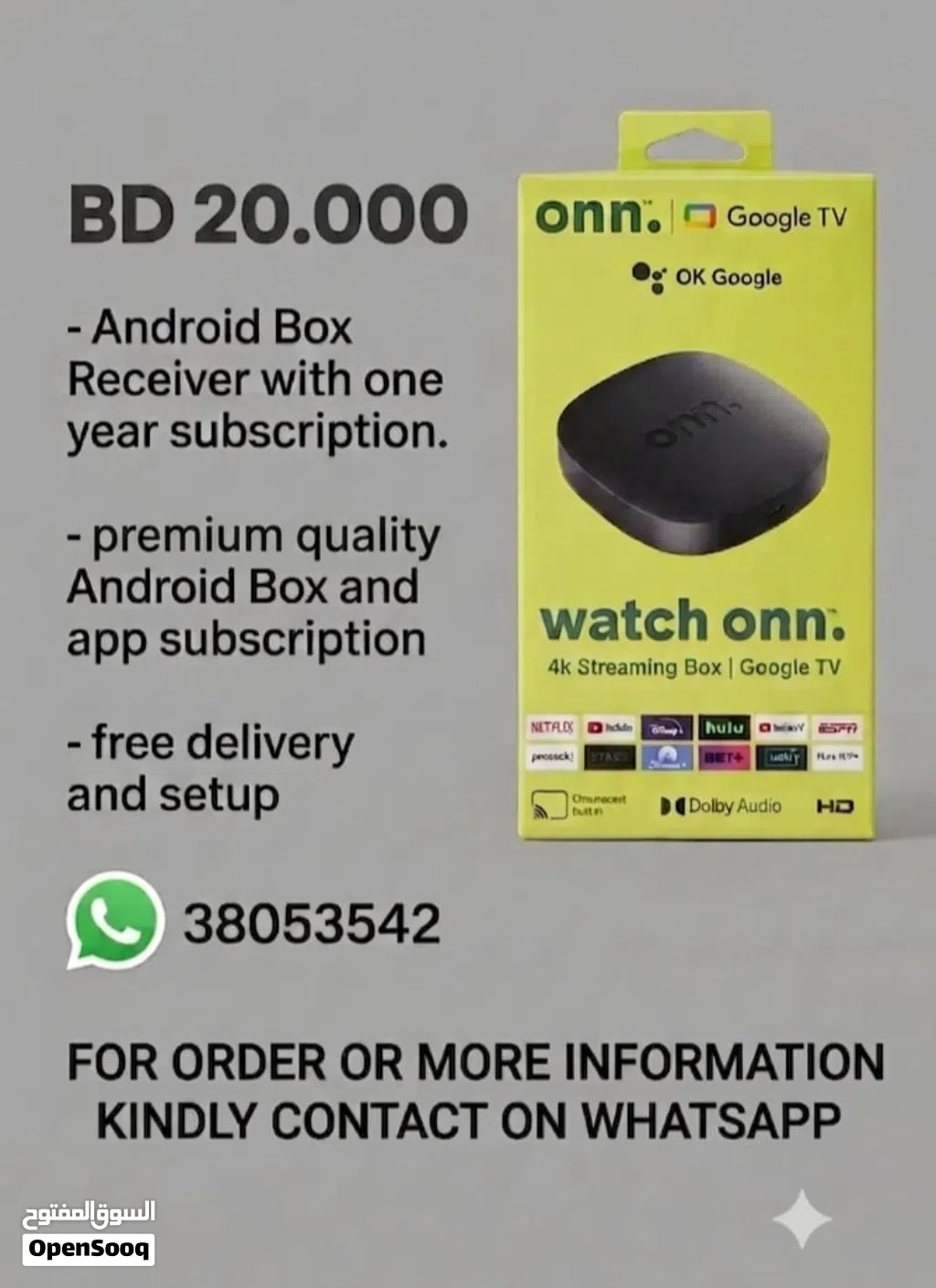Android tv Box /Receiver With 15 month app's subscribtion premium quality