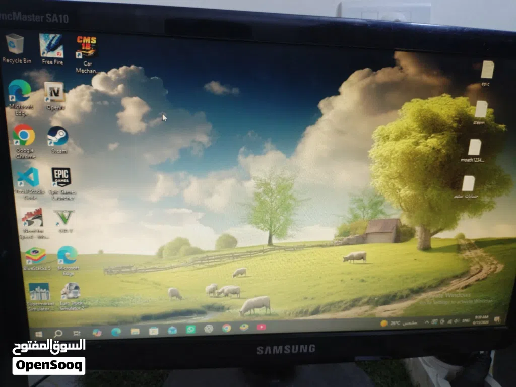 جهاز PC للبيع بسعر مناسب Pc اقتصادي وفئة ممتازة للبيع بيع تجميعة جيمنج ومكتبية متكاملة (ست أب كامل